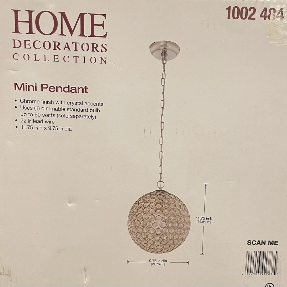 Home Decorators Collection Mini Pendant Light - Picture 2 of 2